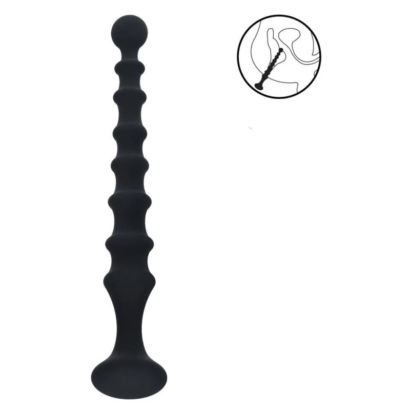 Levelz Chapelet anal Long Ribbed 23 x 3.1cm